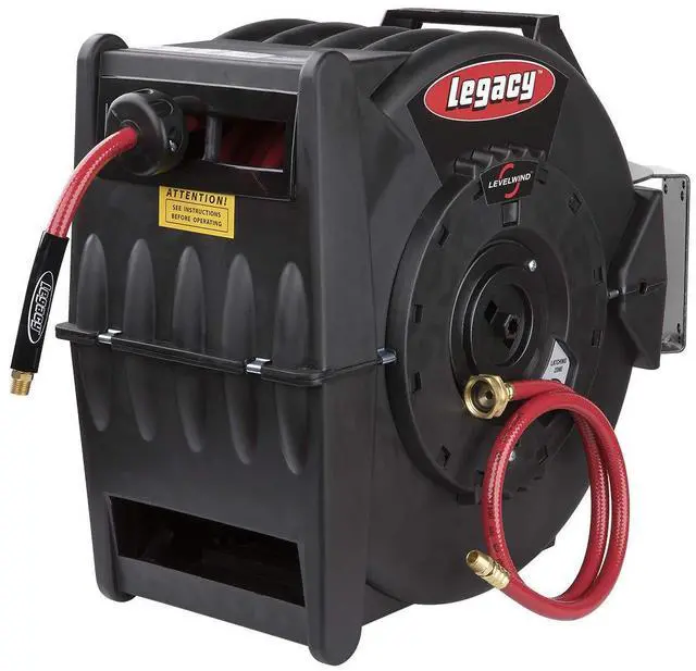 Main image of Levelwind Retractable Air Hose Reel, 3/8" x 50' - L8305