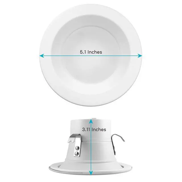 Alt view image 3 of 6 - 4 Inch LED Recessed Can Lights, 10W=60W, CCT Color Selectable 2700K | 3000K | 3500K | 4000K | 5000K, Dimmable Retrofit Downlights, 750 Lumens, Energy Star, Wet Rated, ETL Listed (16 Pack)