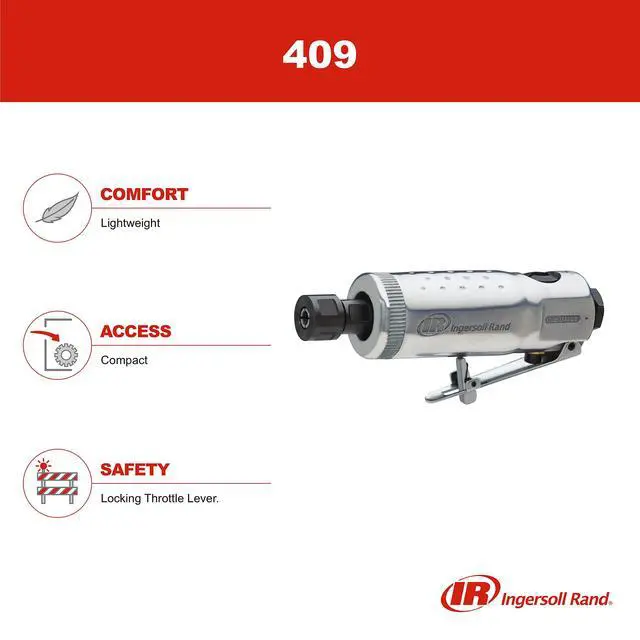 Alt view image 3 of 6 - 409 Air Die Grinder, 27000 RPM, 0.5HP, Inline
