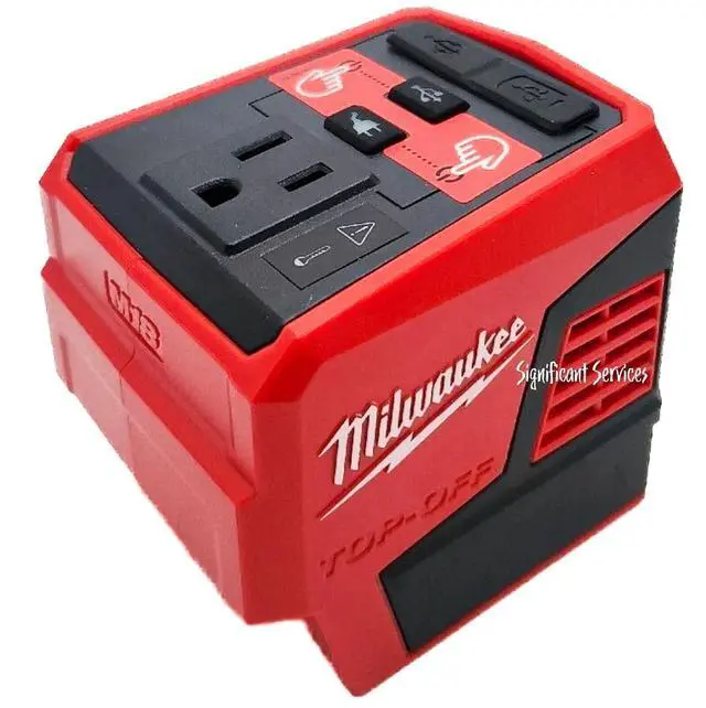 Alt view image 2 of 6 - Tool 2846 50 M18 18 Volt 175 Watt Lithium Ion Powered Compact Inverter with 5.0 Ah Battery