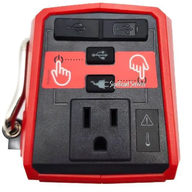Alt view image 6 of 6 - Tool 2846 50 M18 18 Volt 175 Watt Lithium Ion Powered Compact Inverter with 5.0 Ah Battery