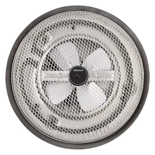 Alt view image 2 of 6 - 157 Low-Profile Fan-Forced Ceiling Heater, Enclosed Sheath Element for Bathroom, Kitchen, and Home, Standard, Satin Aluminum