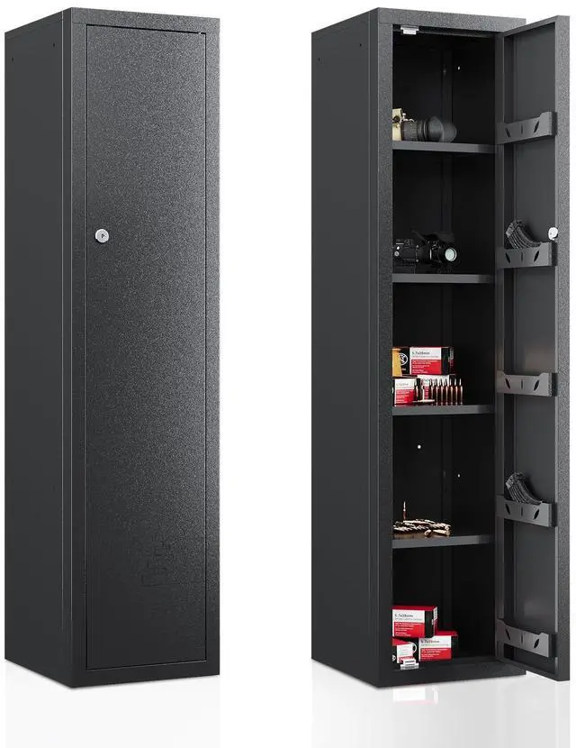 Main image of Gun Safe, 59-Inch Tall Gun Cabinet, Home Safe, Large Safe for Home Use, Quick Access, with Drawers and Removable Shelves