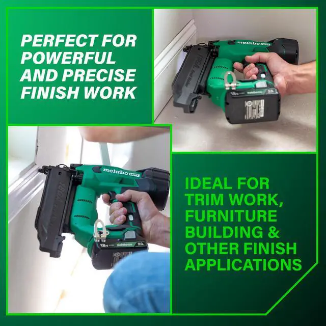 Alt view image 3 of 6 - 18V MultiVolt Brushless Compact Cordless Brad Nailer Kit, 18 Gauge Nailer with Power Tool 2.0Ah Lithium Ion Battery, Drives 5/8" to 2" Brad Nails, NT1850DFT