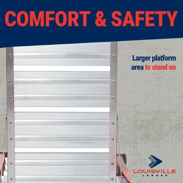 Alt view image 4 of 6 - 3-Foot Fiberglass Platform Step Ladder, 375-Pound Load Capacity, Type IAA, FXP1803HD