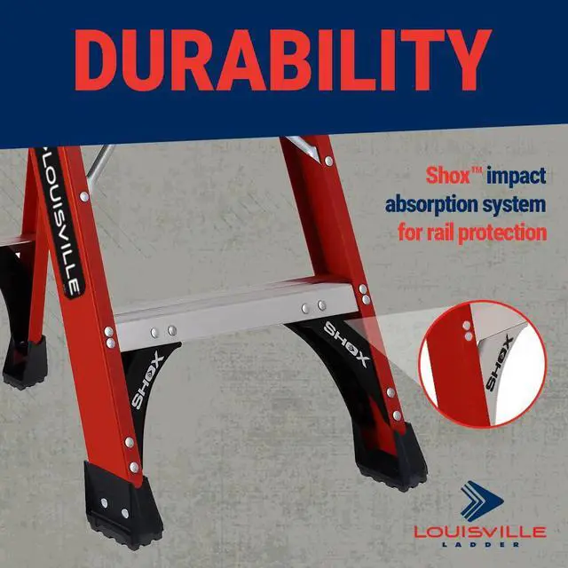 Alt view image 5 of 6 - 3-Foot Fiberglass Platform Step Ladder, 375-Pound Load Capacity, Type IAA, FXP1803HD