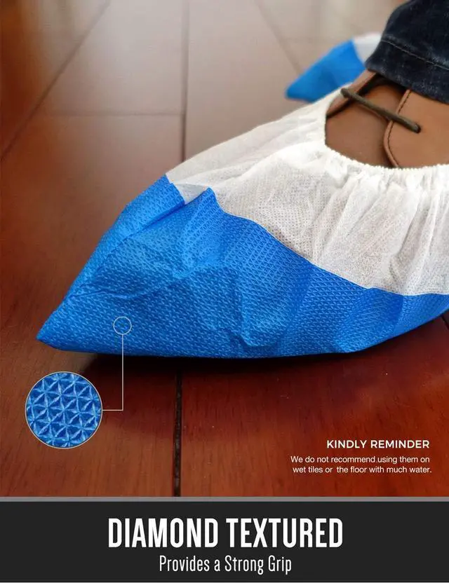 Alt view image 3 of 6 - Hybrid Shoe Covers Disposable Non Slip Waterproof, MEGA Pack (50 Pack x 10, 500 PCS)