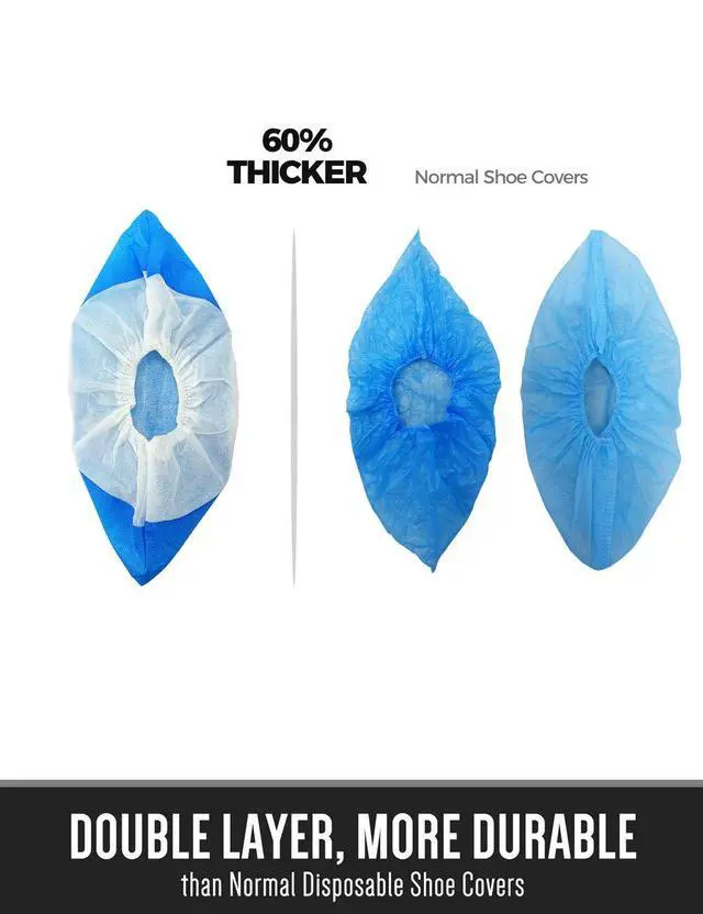 Alt view image 5 of 6 - Hybrid Shoe Covers Disposable Non Slip Waterproof, MEGA Pack (50 Pack x 10, 500 PCS)
