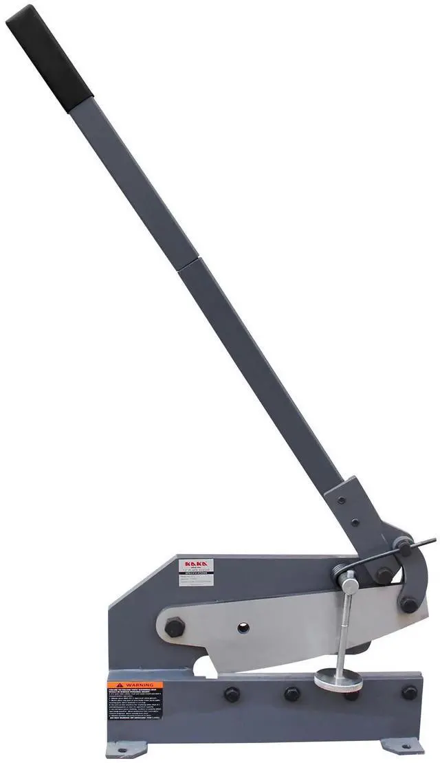 Main image of Manual Metal Shear HS-12, 12 inch Throatless Cutting Machine for Sheet Metal, Plate Steel and Round Bars - Portable Workbench-Mounted Tool