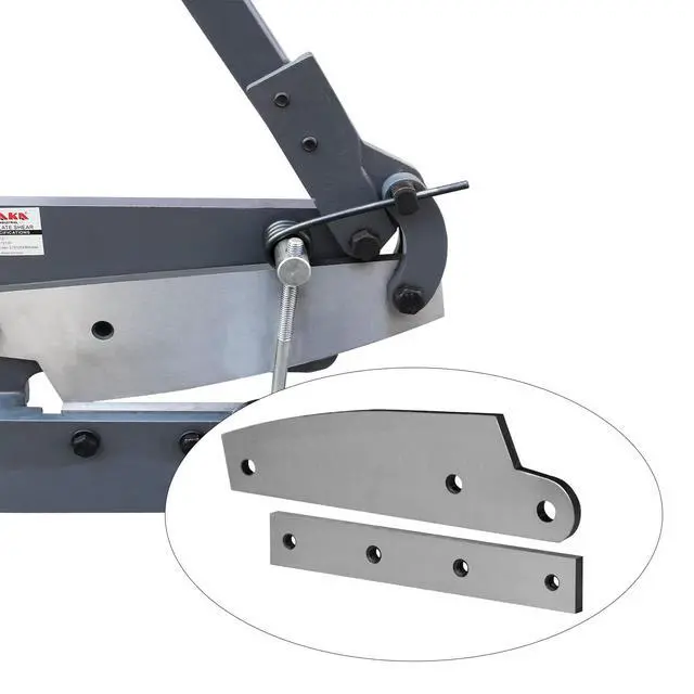Alt view image 5 of 6 - Manual Metal Shear HS-12, 12 inch Throatless Cutting Machine for Sheet Metal, Plate Steel and Round Bars - Portable Workbench-Mounted Tool