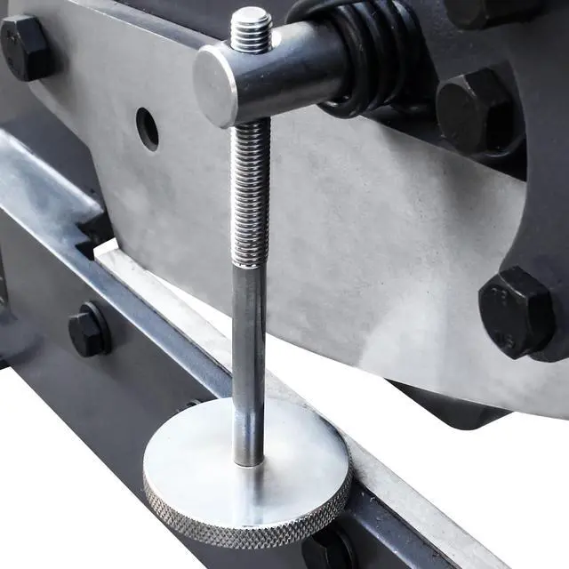 Alt view image 6 of 6 - Manual Metal Shear HS-12, 12 inch Throatless Cutting Machine for Sheet Metal, Plate Steel and Round Bars - Portable Workbench-Mounted Tool