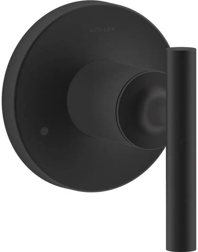 Main image of T14491-4-BL Purist MasterShower Transfer Valve Trim with Lever Handle, Faceplate with Handle Included, Matte Black