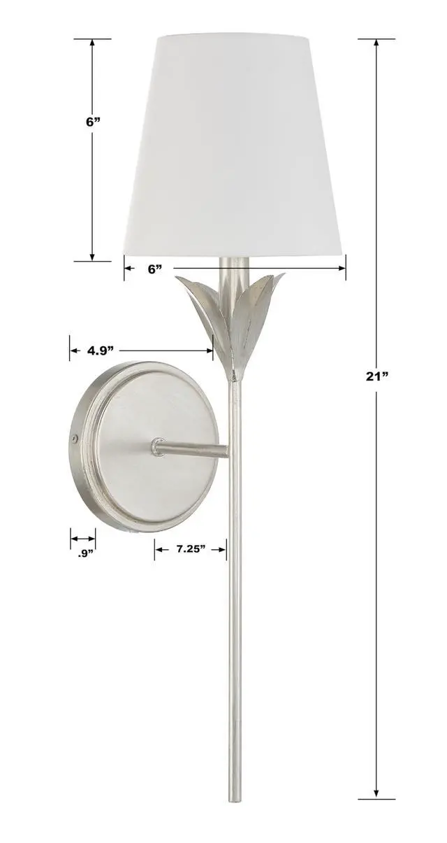 Alt view image 6 of 6 - Broche 6'' Antique Silver Sconce