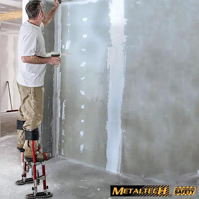 Alt view image 2 of 6 - I-BMDS1830 BuildMan Grade 18-in. to 30-in. Drywall Stilts 2-Pack, Anodized Aluminum Stilts for Adults, Drywall Tools for Home Improvement, Paint Stilts with Anti-Fatigue Comfort Straps