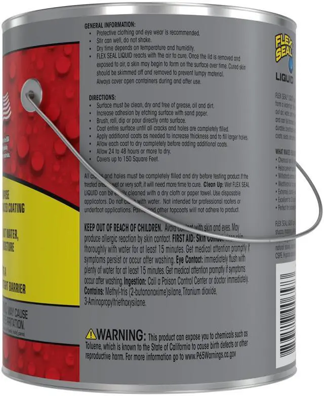 Alt view image 2 of 4 - Rubber Coating Sealant, Waterproof, Flexible, Breathable, and UV Resistant, Roof Repair, Basements, RV, Campers, Trailers, Marine, EPDM, Masonry, Gray, 1 Gallon