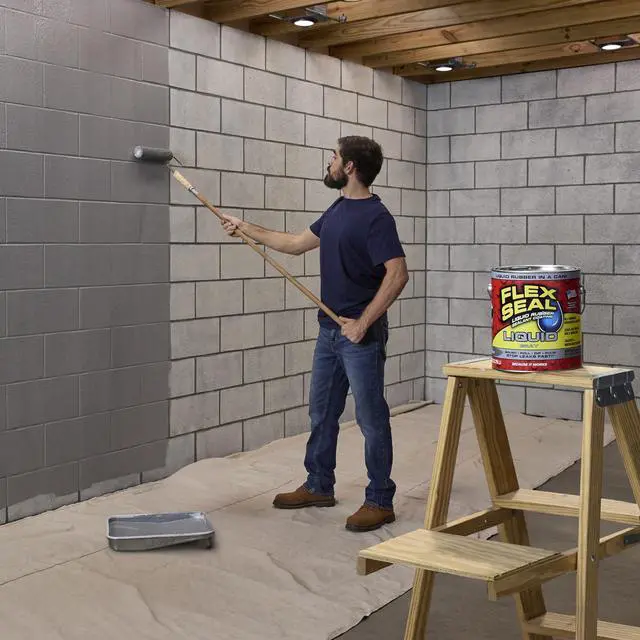 Alt view image 3 of 4 - Rubber Coating Sealant, Waterproof, Flexible, Breathable, and UV Resistant, Roof Repair, Basements, RV, Campers, Trailers, Marine, EPDM, Masonry, Gray, 1 Gallon