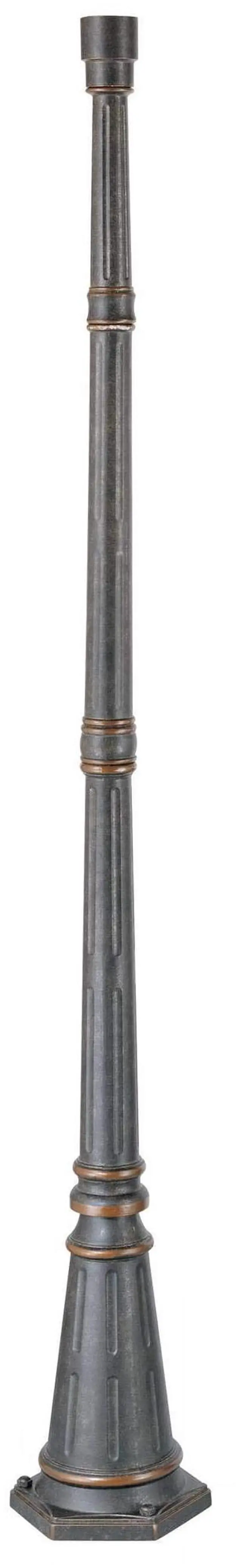 Main image of Hepworth Traditional Outdoor Light Post and Cap Base Veranda Bronze 76 3/4" Accessory for Post Exterior House Porch Patio Outside Deck Yard Garden Driveway Home Lawn Walkway
