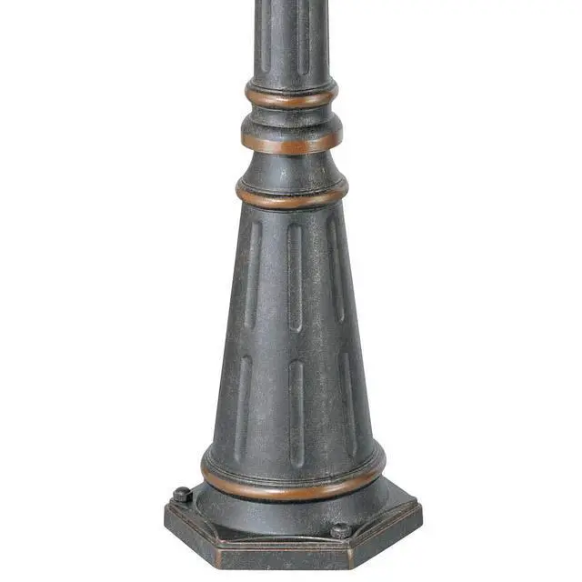 Alt view image 3 of 5 - Hepworth Traditional Outdoor Light Post and Cap Base Veranda Bronze 76 3/4" Accessory for Post Exterior House Porch Patio Outside Deck Yard Garden Driveway Home Lawn Walkway