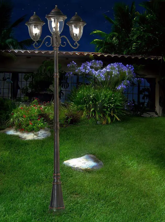 Alt view image 5 of 5 - Hepworth Traditional Outdoor Light Post and Cap Base Veranda Bronze 76 3/4" Accessory for Post Exterior House Porch Patio Outside Deck Yard Garden Driveway Home Lawn Walkway
