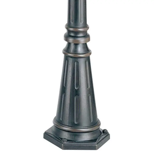 Alt view image 3 of 5 - Hepworth Traditional Outdoor Post Light Pole and Cap Base Classic Bronze Brown 76 3/4" Accessory for Exterior House Porch Patio Deck Yard Garden Driveway Home Lawn Walkway