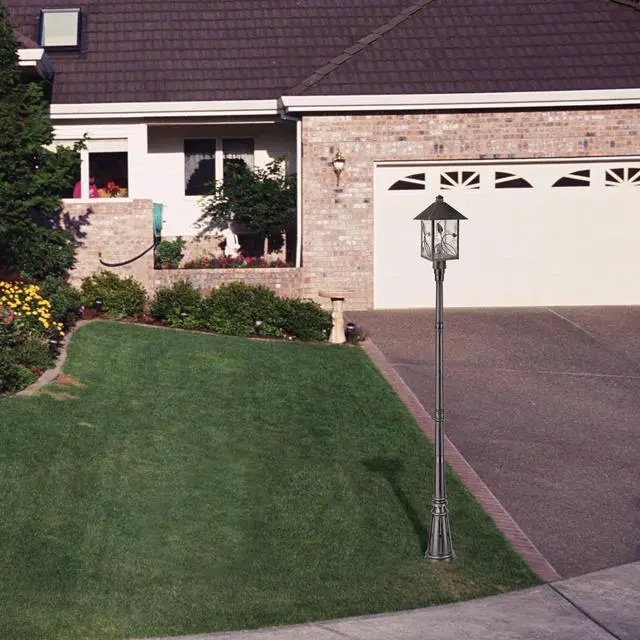 Alt view image 5 of 5 - Hepworth Traditional Outdoor Post Light Pole and Cap Base Classic Bronze Brown 76 3/4" Accessory for Exterior House Porch Patio Deck Yard Garden Driveway Home Lawn Walkway