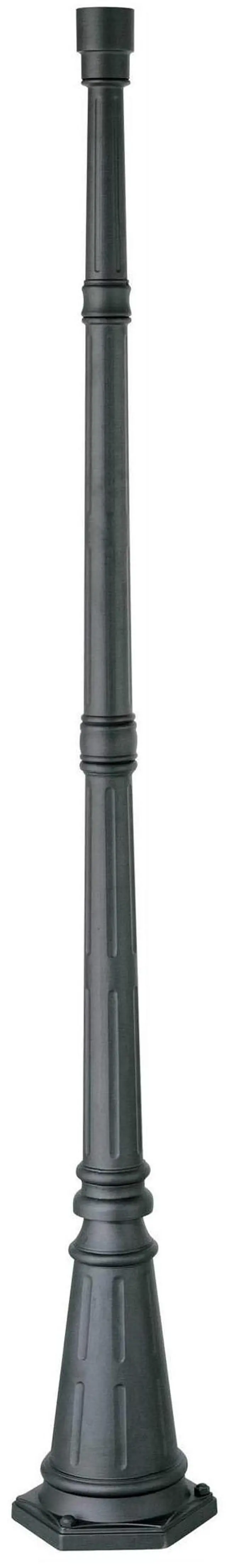 Main image of Hepworth Traditional Outdoor Light Post and Cap Base Black Iron Aluminum Pole 76 3/4" Accessory for Exterior House Porch Patio Garage Yard Garden Driveway Home Lawn Walkway
