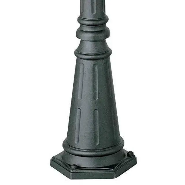 Alt view image 3 of 5 - Hepworth Traditional Outdoor Light Post and Cap Base Black Iron Aluminum Pole 76 3/4" Accessory for Exterior House Porch Patio Garage Yard Garden Driveway Home Lawn Walkway