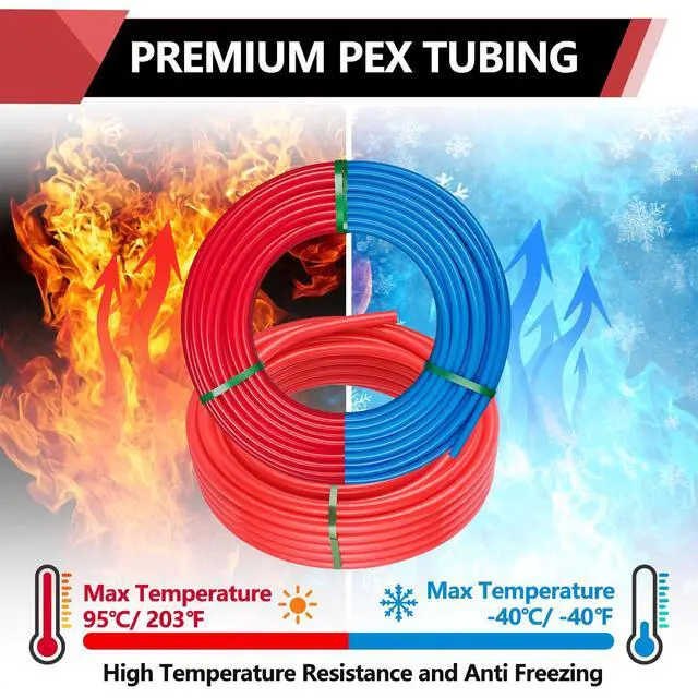 Alt view image 6 of 6 - PEX-b 3/4 Inch Tubing/Pipe NSF Certified For Potable Water, 2 Rolls X 100 Feet (200 ft) for Potable Water-for Hot/Cold Water-Plumbing and Radiant Heating Applications, Pipe Cutter,(AB-4)