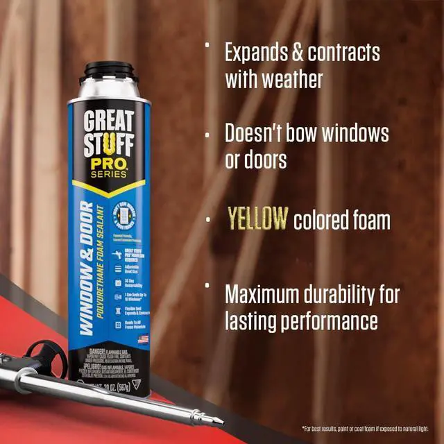 Alt view image 4 of 6 - Window & Door 20 oz Complete Kit 12-Pack Foam Sealant with AWF PRO 8 in Professional Spray Foam Gun & 2 Cans of Cleaner