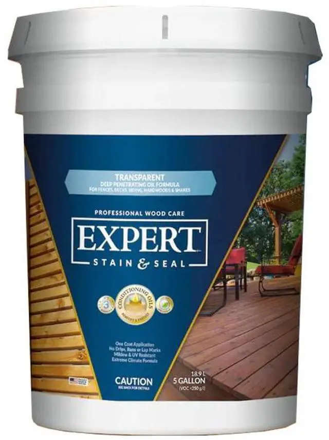 Alt view image 2 of 2 - Expert Stain & Seal Transparent Stain & Sealer 5 Gallon Pail (Natural Tone)