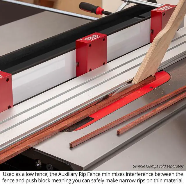 Alt view image 5 of 6 - Auxiliary Rip Fence, 48 Inch Table Saw Fence Extension, Infeed or Outfeed Material Support, T-Track Slots, Clamping Blocks - ARF-48