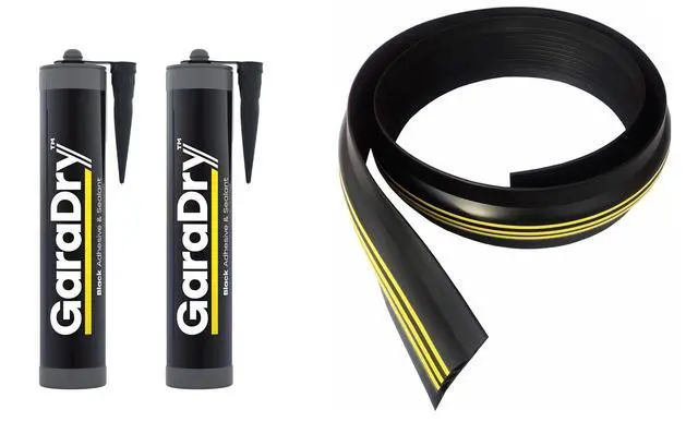 Main image of 1 High Garage Door Threshold Seal Kit 16'3" Length | Flexible PVC | Complete Kit Includes 2 Adhesives