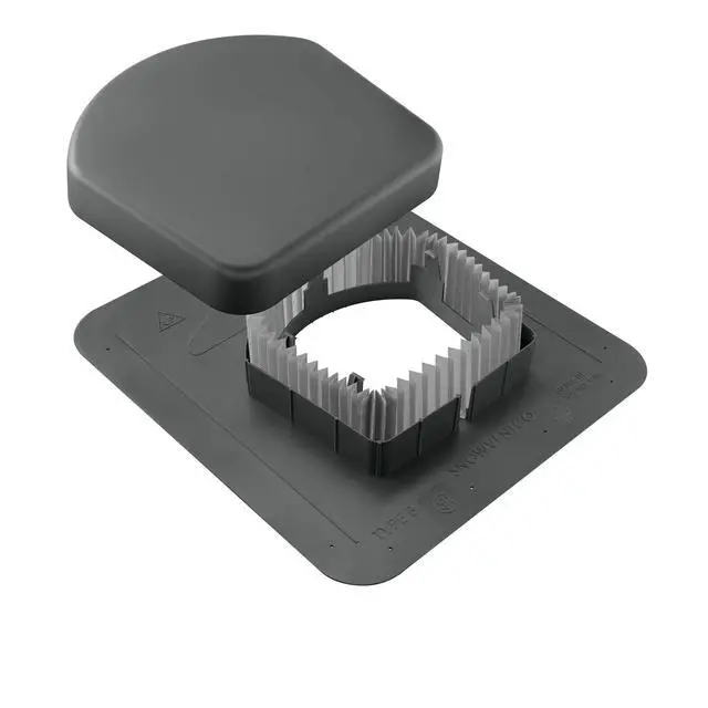 Alt view image 4 of 4 - Upper Roof Exhaust Vent, 50 sq. in. (Gray) Package of 6