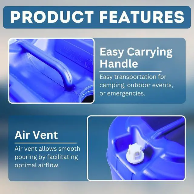 Alt view image 6 of 6 - 5-Gallon Stackable Water Storage Containers, Water Treatment, 12 Lids + 4 Spigot, Easy Fill, Survial Supply Emergency Water Storage for Disaster Preparedness, 40 Gallon (8 Tank)