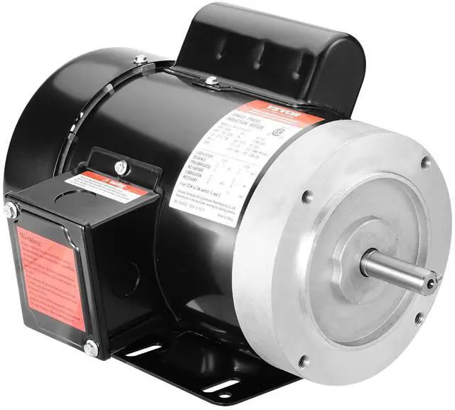 Main image of 1HP Electric Motor 3450 RPM, AC 115V/230V, 56C Frame, Air Compressor Motor Single Phase, 5/8" Keyed Shaft, CW/CCW Rotation for Agricultural Machinery and General Equipment
