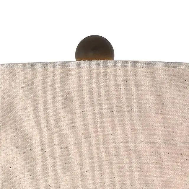 Alt view image 3 of 6 - Annie Modern Industrial 3-Way Table Lamps 28" Tall Set of 2 with Dimmers Bronze Iron Cream Tapered Drum Shade for Bedroom Living Room House Home Bedside Nightstand Office