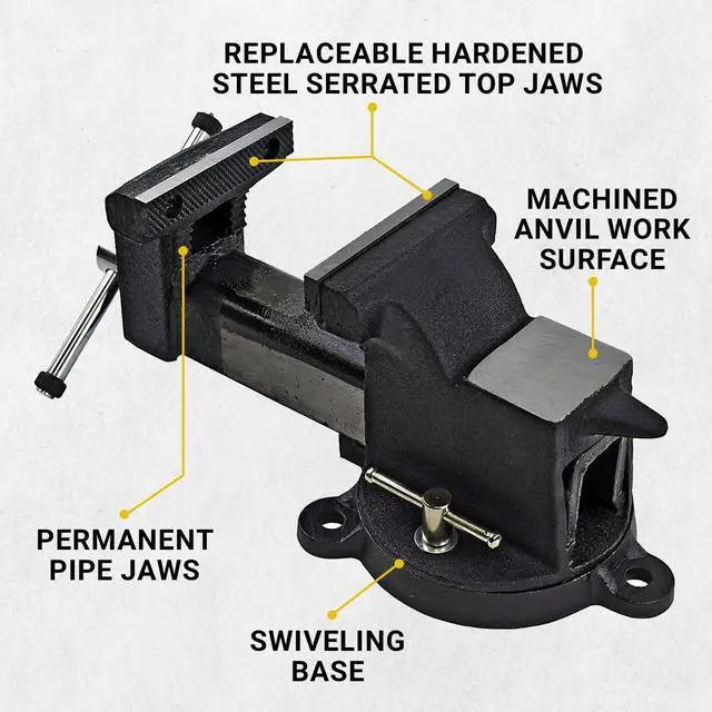Alt view image 3 of 6 - Yost Vises 910-AS 10" Heavy Duty Steel Bench Vise