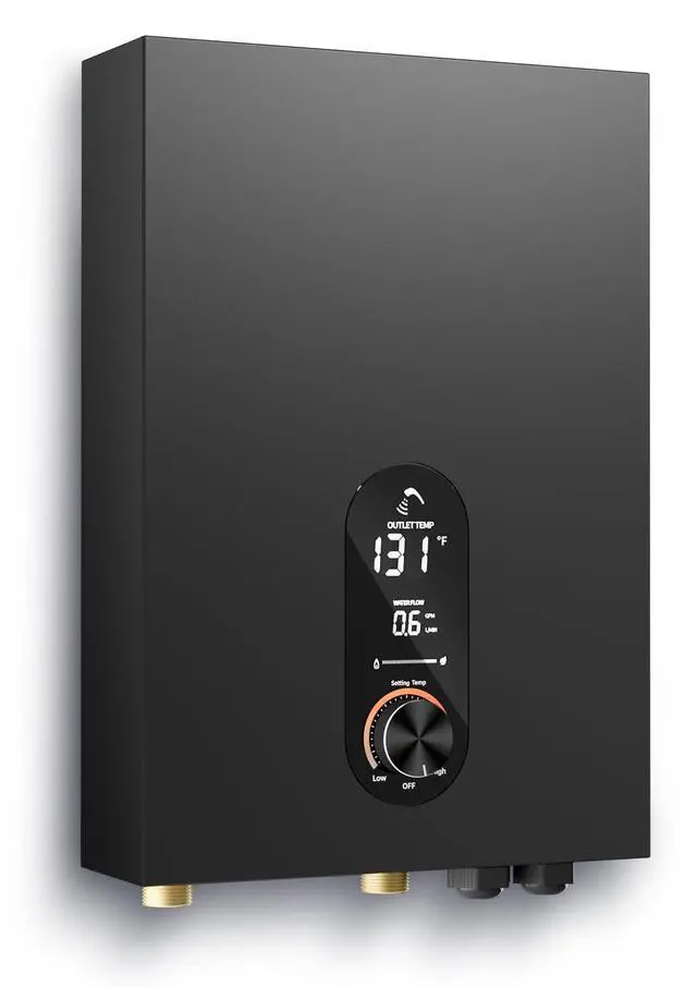 Main image of Electric Tankless Water Heater,240V Electric Water Heater,27kW Tankless Water Heater,Instant Water Heater for Shower with LED Display, Self Modulates to Save Energy Use,Black