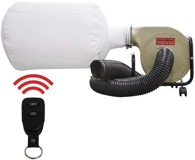 Main image of 1HP 6.5AMP Wall-mount Dust Collector with Remote Control and 2-micron Dust Filter Bag 550CFM Air Flow DC30A-1