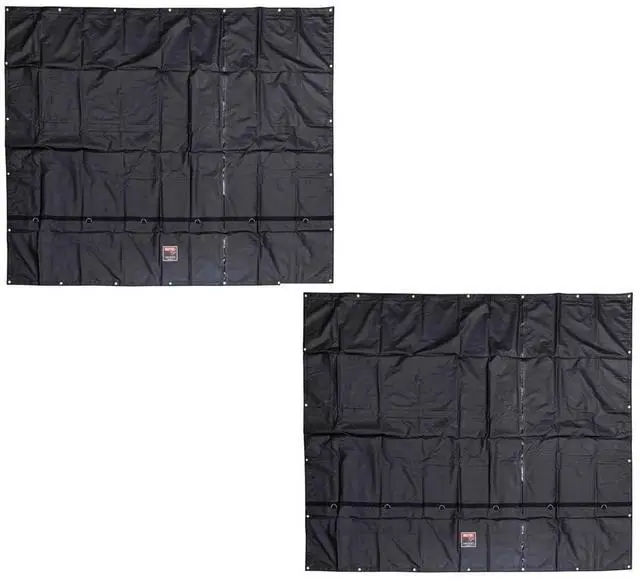Main image of 2 Pack 10'x12' Heavy Duty Smoke Tarp for Flatbed Truck - 18 Ounce Vinyl - Load Covering Tarp Protects Your Cargo from Exhaust Smoke & Dirt - Water Resistant