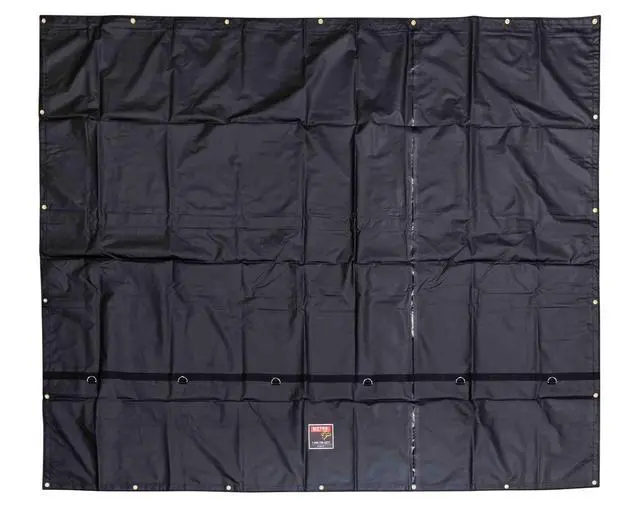 Alt view image 2 of 6 - 2 Pack 10'x12' Heavy Duty Smoke Tarp for Flatbed Truck - 18 Ounce Vinyl - Load Covering Tarp Protects Your Cargo from Exhaust Smoke & Dirt - Water Resistant