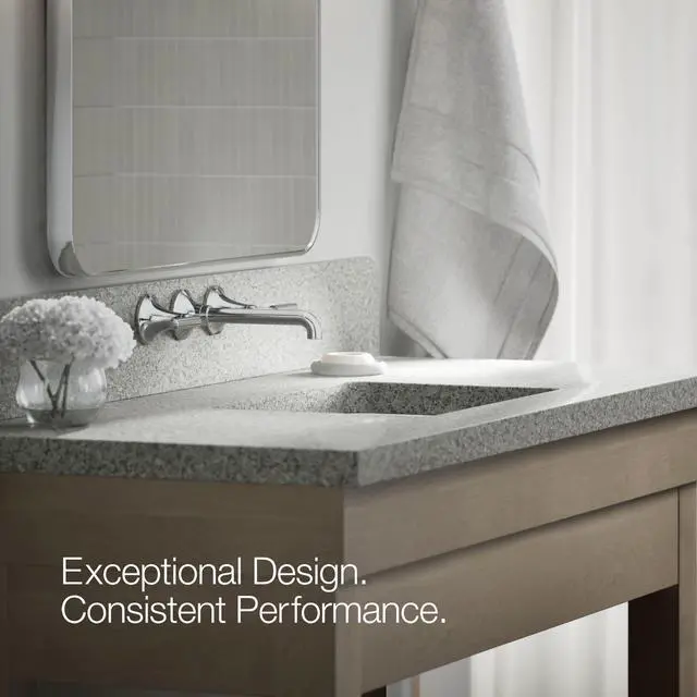 Alt view image 5 of 6 - T26439-4-CP Tone Wall-Mount Bathroom Sink Faucet Set, Bathroom Faucet with Two Lever Handles, Polished Chrome