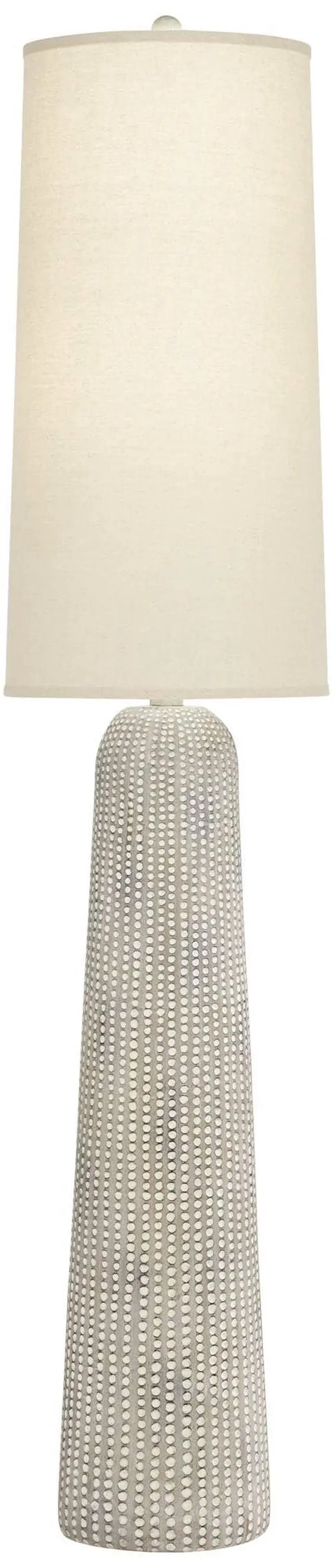 Alt view image 2 of 6 - Leisa Mid Century Modern Coastal Southwest Bohemian 64 1/2" Tall Standing Floor Lamp Foot Switch Natural Hammered Pattern Living Room Bedroom House Reading Office Home Décor