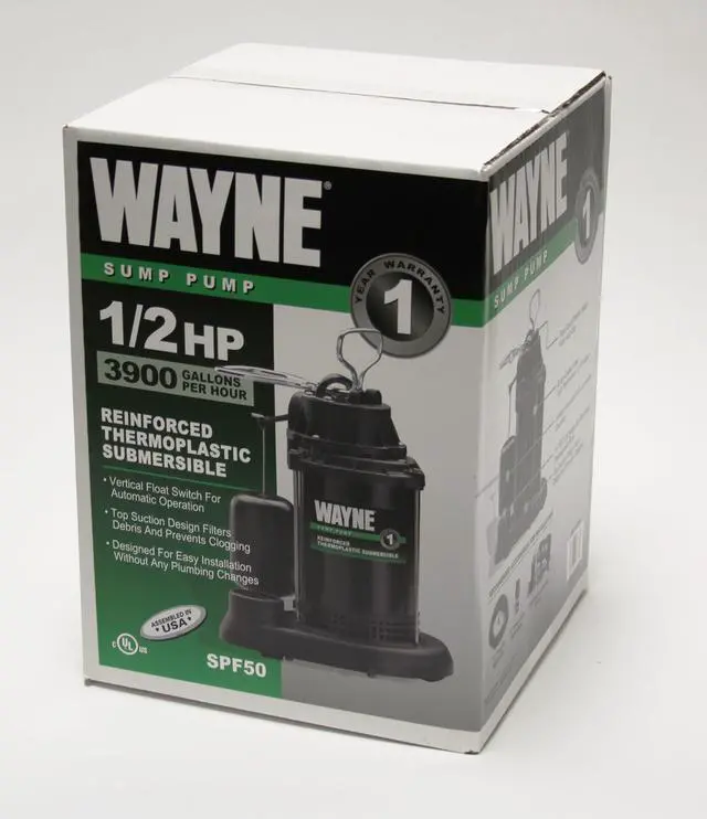 Alt view image 2 of 6 - SPF50-1/2 HP Epoxy Coated Steel and Thermoplastic Submersible Sump Pump - Up to 4,300 Gallons Per Hour - Long Lasting and Durable Construction