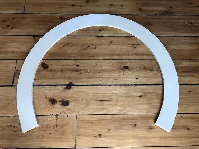 Alt view image 3 of 6 - #1X4: Flexible Flat Stock Casing Molding: 3/4" Thick x 3-1/2" Wide - PRE Curved to fit Specific Size Half Round Arches (67" Diameter up to 84" Diameter)
