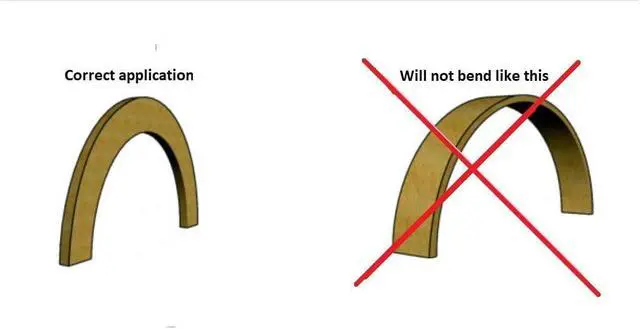 Alt view image 5 of 6 - #1X4: Flexible Flat Stock Casing Molding: 3/4" Thick x 3-1/2" Wide - PRE Curved to fit Specific Size Half Round Arches (67" Diameter up to 84" Diameter)