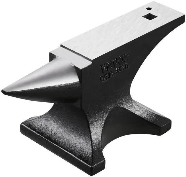 Main image of Single Horn Anvil, 55lbs Cast Steel Anvil, High Hardness Rugged Round Horn Anvil for Blacksmiths, with Large Countertop and Stable Base, Metal Working Tool for Metal Bending, Shaping, Twisting