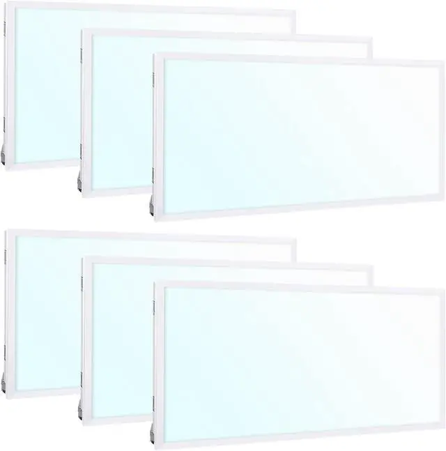 Main image of 2x4 LED Flat Panel Light, DLC Listed, 0-10V Dimmable, 40/50/60W & CCT 4000K/5000K/6500K Selectable, Drop Ceiling Recessed Fixture for Office,Classroom,Hospital,Retail,Garage,115LM/W, 6 Pack