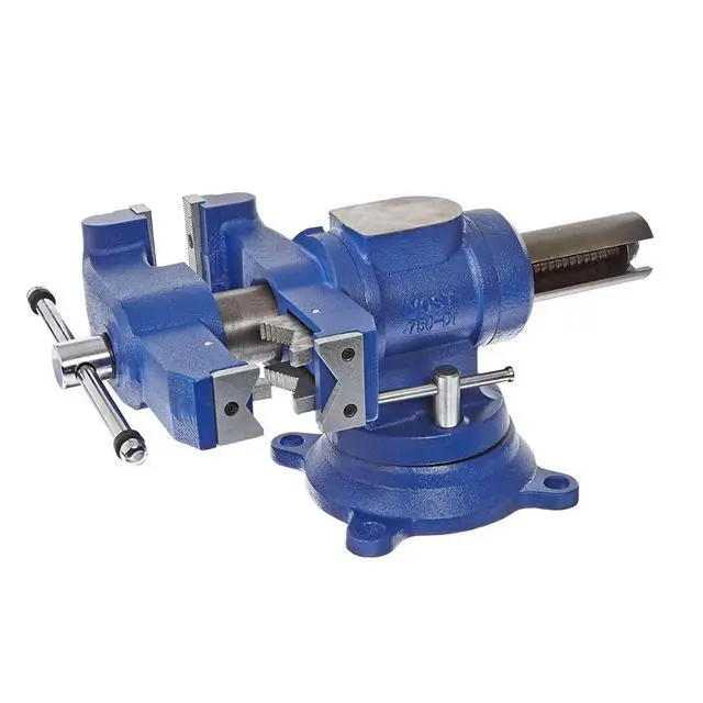 Alt view image 5 of 6 - Yost Vises 750-DI Multi-Jaw Rotating Vise System | 2 in 1 Multipurpose Bench and Pipe Vise | Secure Grip with Swivel Base | Made with a Combination of Ductile Iron & Hardened Steel | Gray