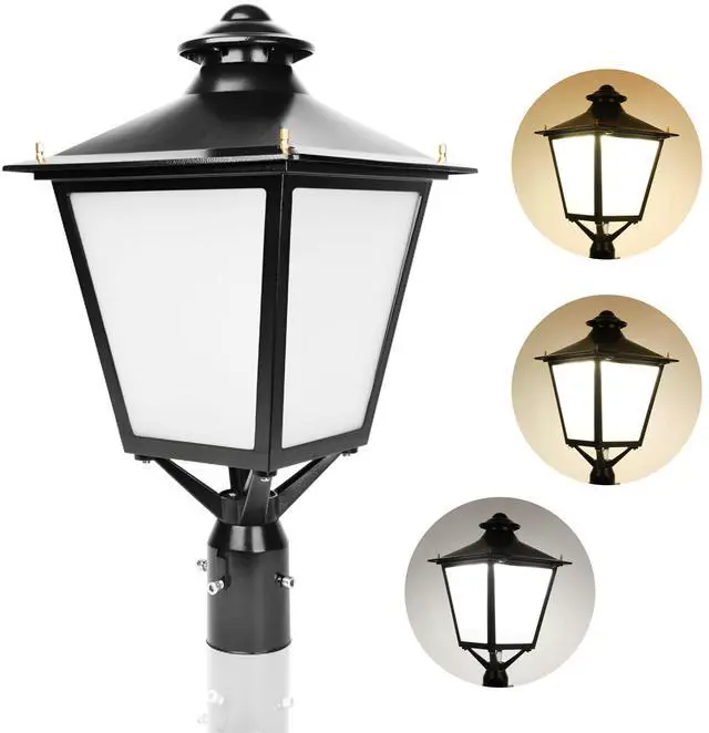 Main image of LED Lantern Post Top Light, 80W/100W/120W Adjustable, 3000K/4000K/5000K CCT Tunable, 100-277V Outdoor Commercial Pole Light Fixture, DLC & UL Listed, for Garden & Street Lighting